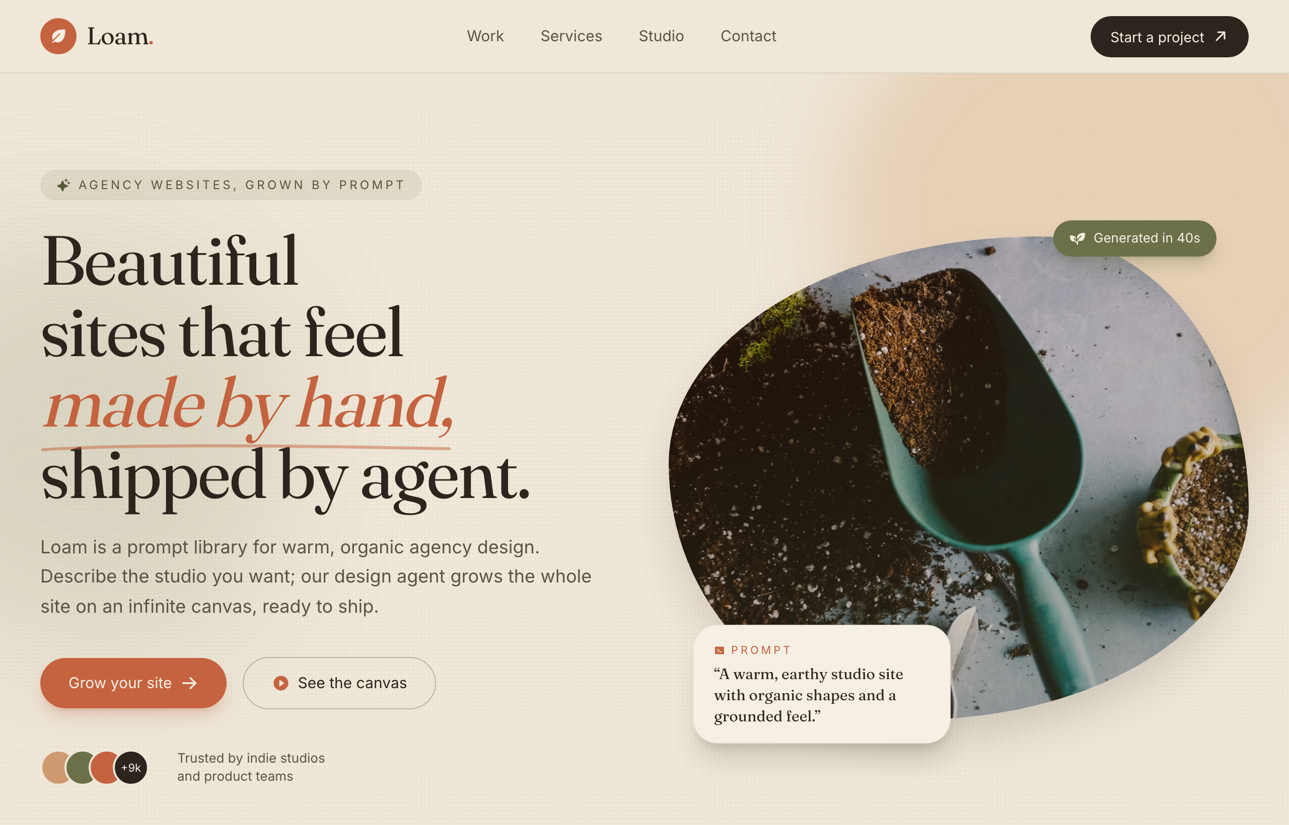 Loam — Warm Earthy Organic Agency Website 原项目预览
