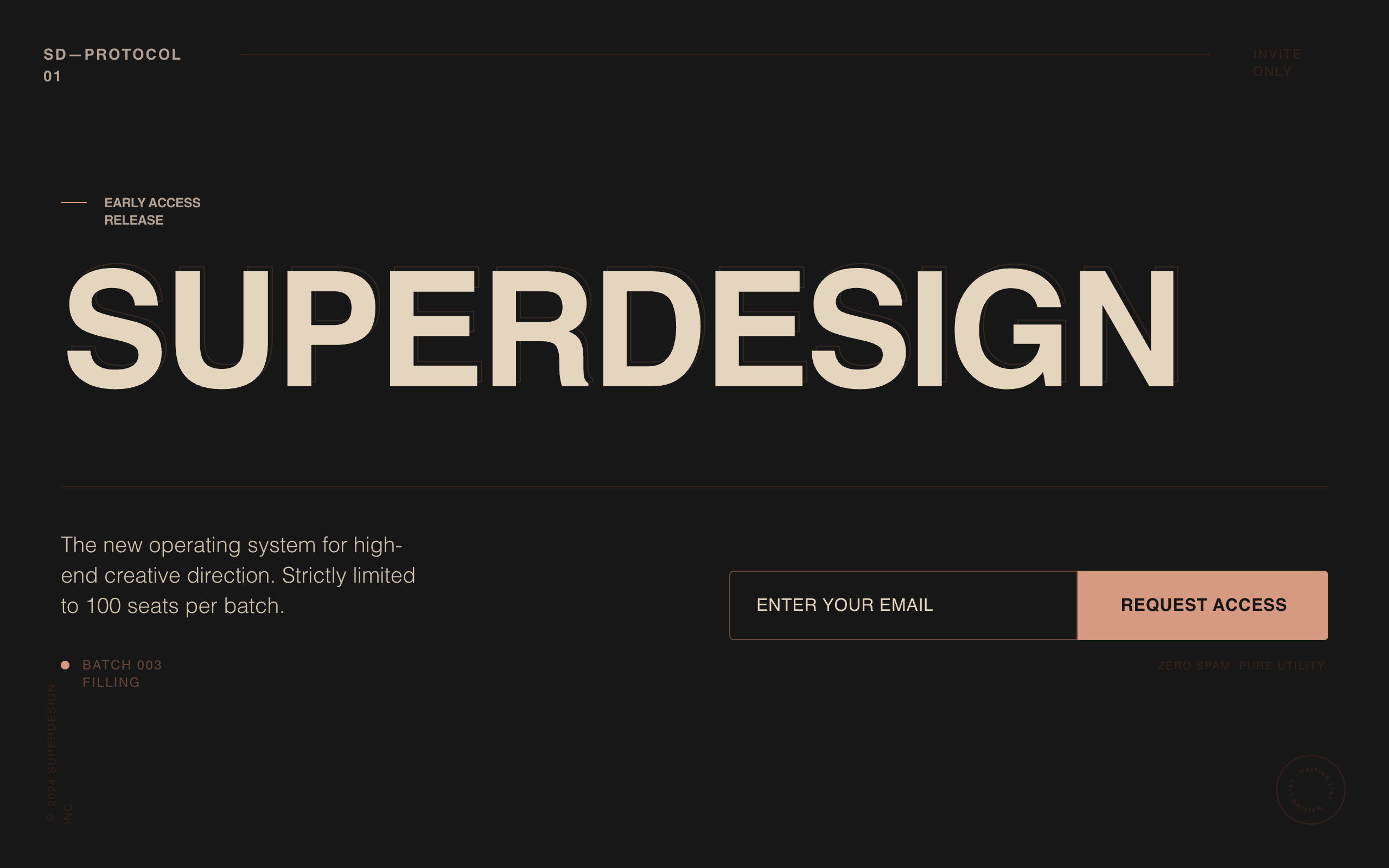 Superdesign Editorial Waitlist 原项目预览